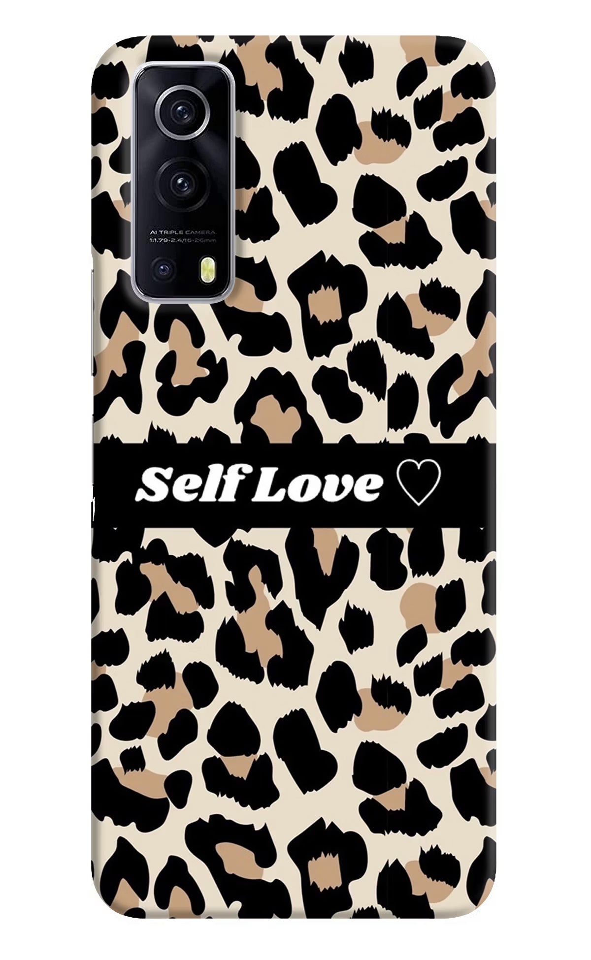 Leopard Print Self Love iQOO Z3 5G Hard Case Back Cover by Casekaro