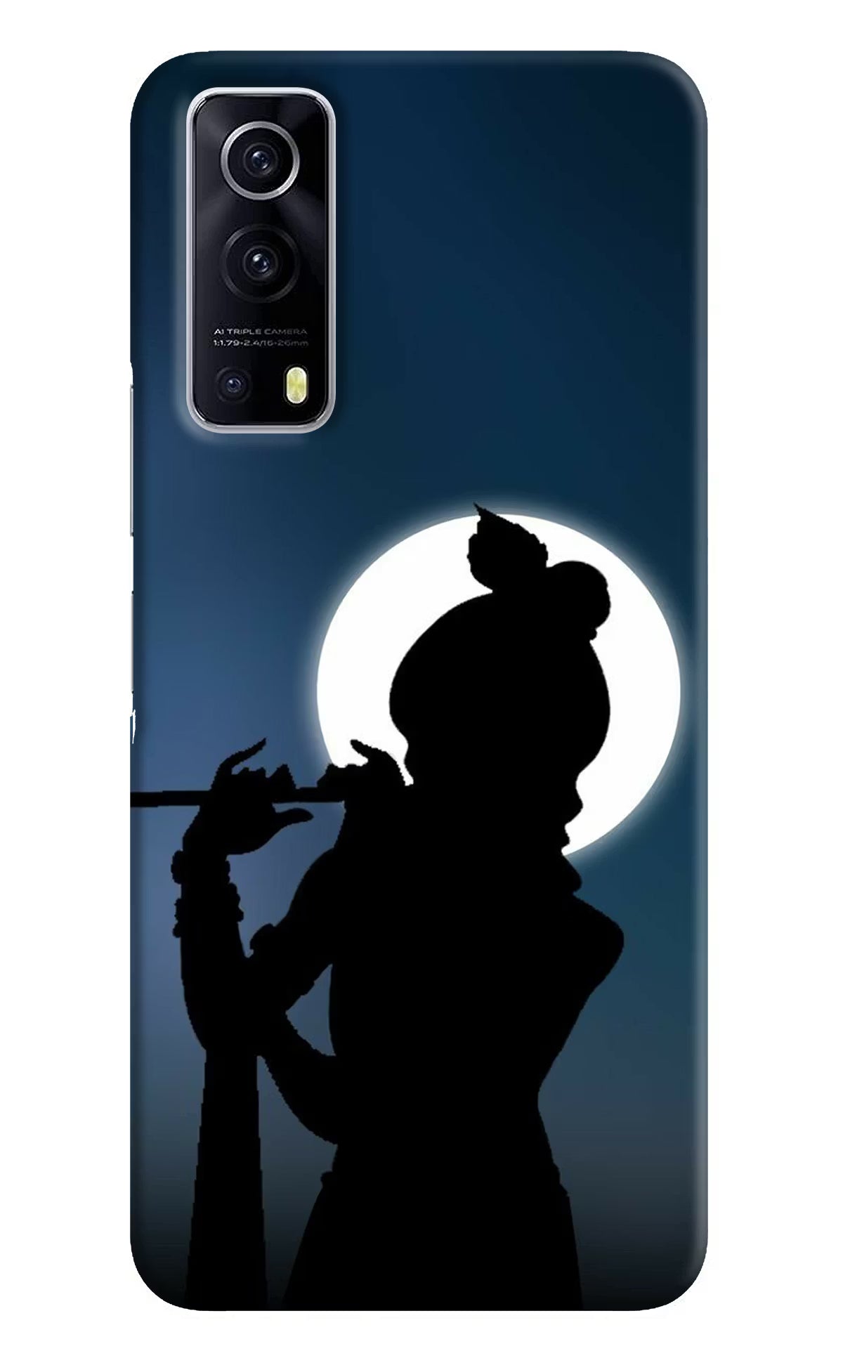 Shri Krishna Silhouette iQOO Z3 5G Hard Case Back Cover by Casekaro