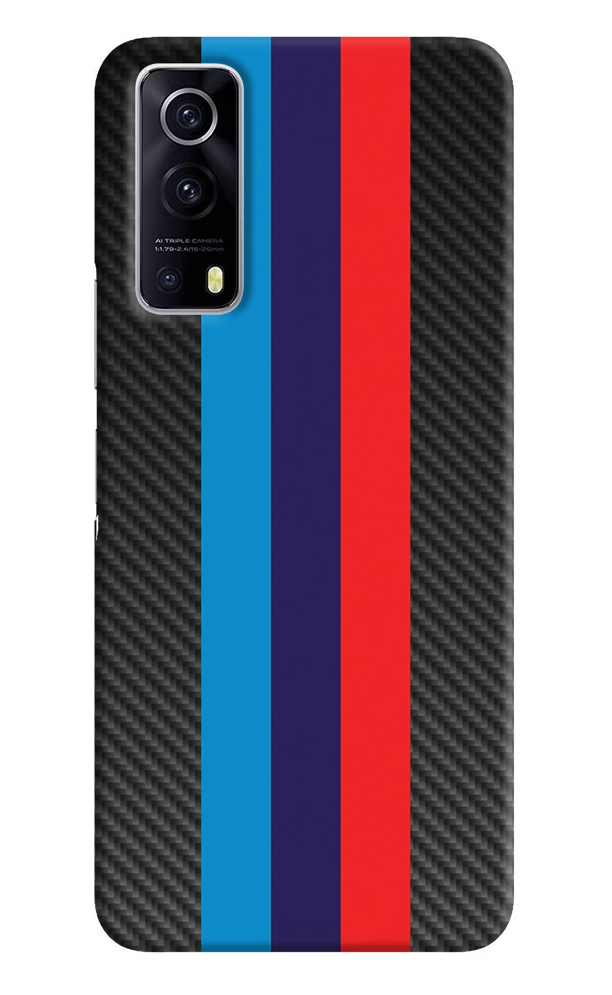 BMW Stripes Pattern iQOO Z3 5G Hard Case Back Cover by Casekaro