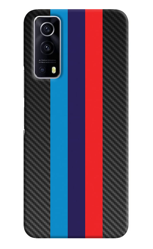 BMW Stripes Pattern iQOO Z3 5G Hard Case Back Cover by Casekaro