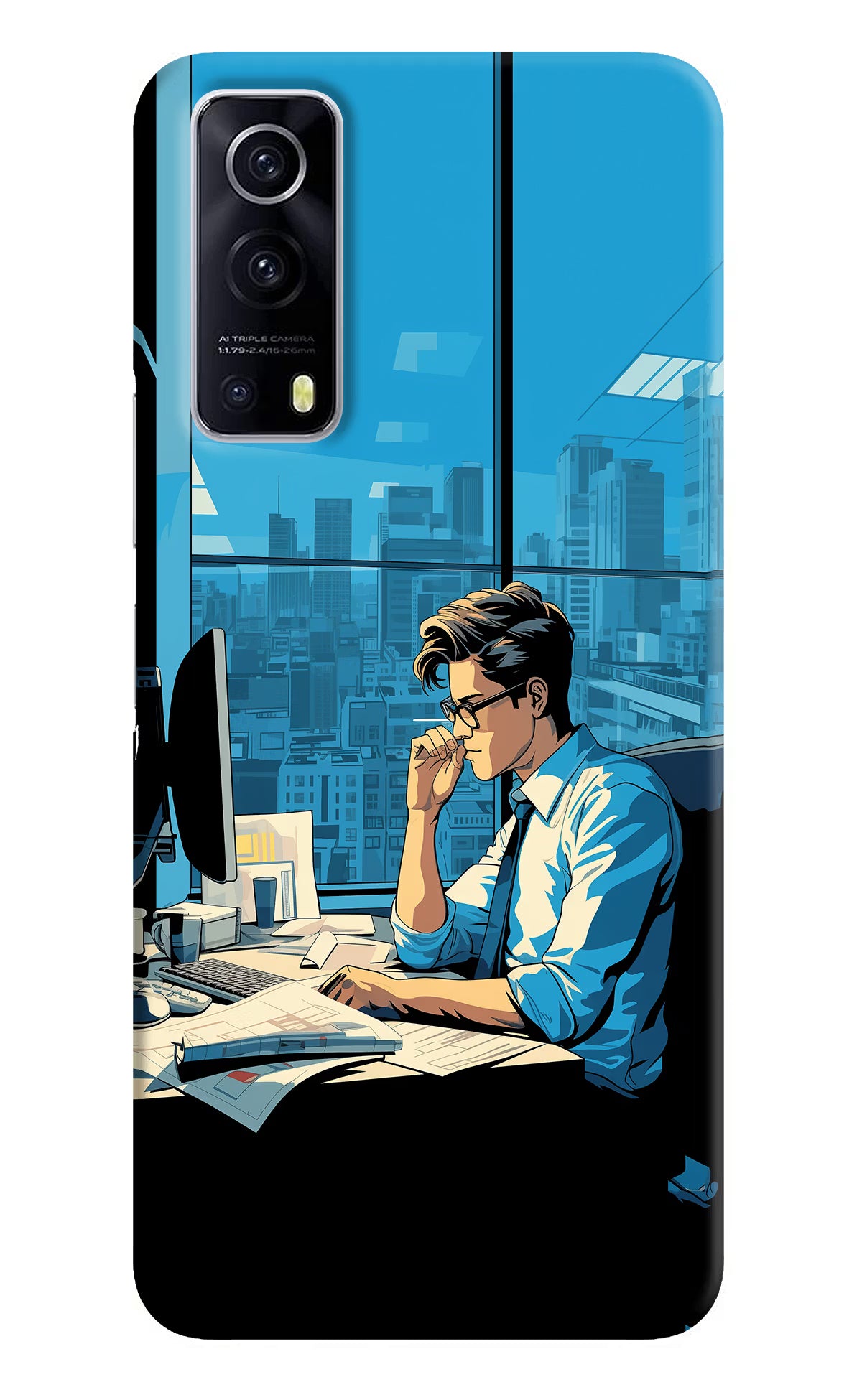 Focused Hustler (AI Generated) iQOO Z3 5G Hard Case Back Cover by Casekaro
