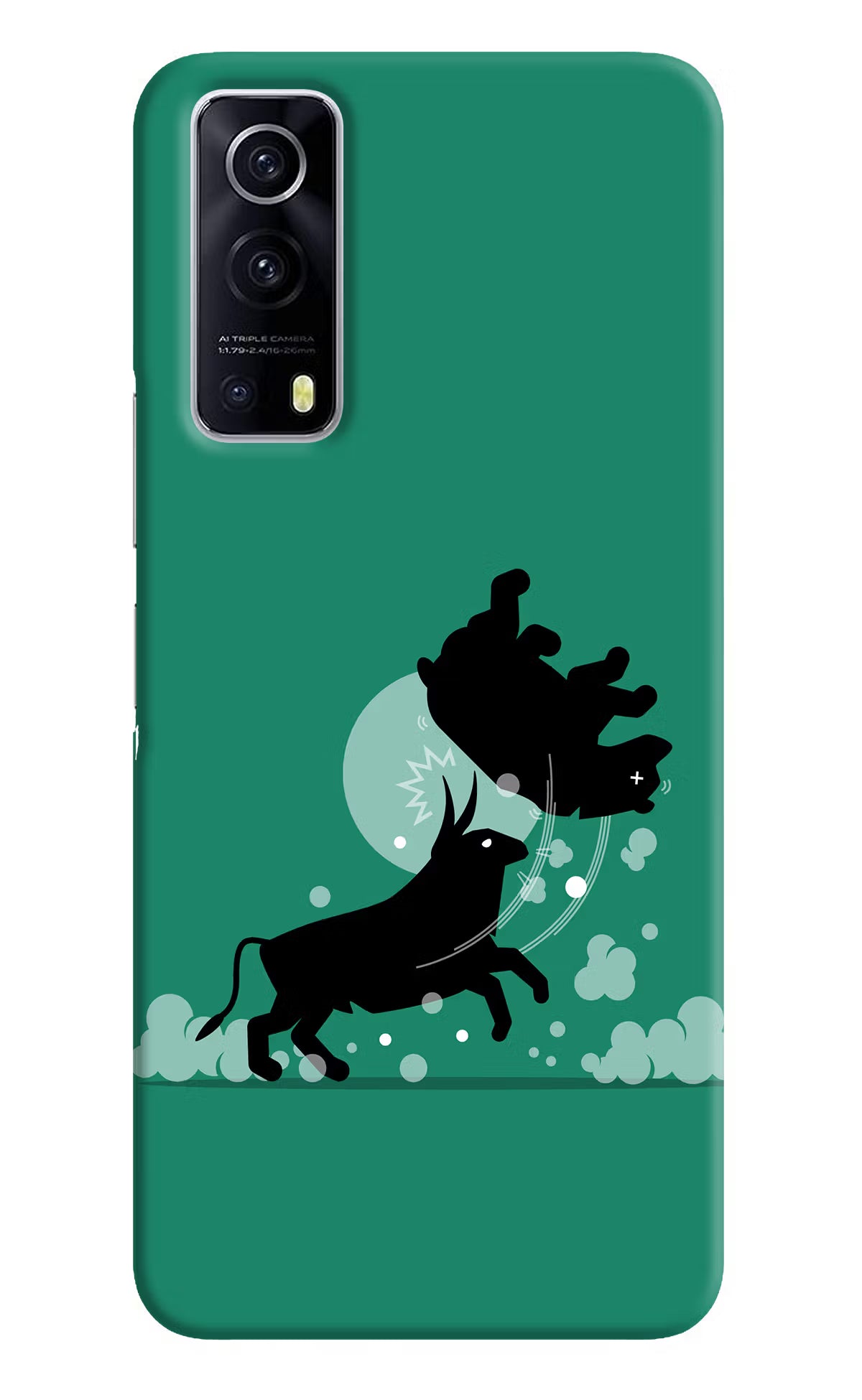 Bull Conqueror iQOO Z3 5G Hard Case Back Cover by Casekaro
