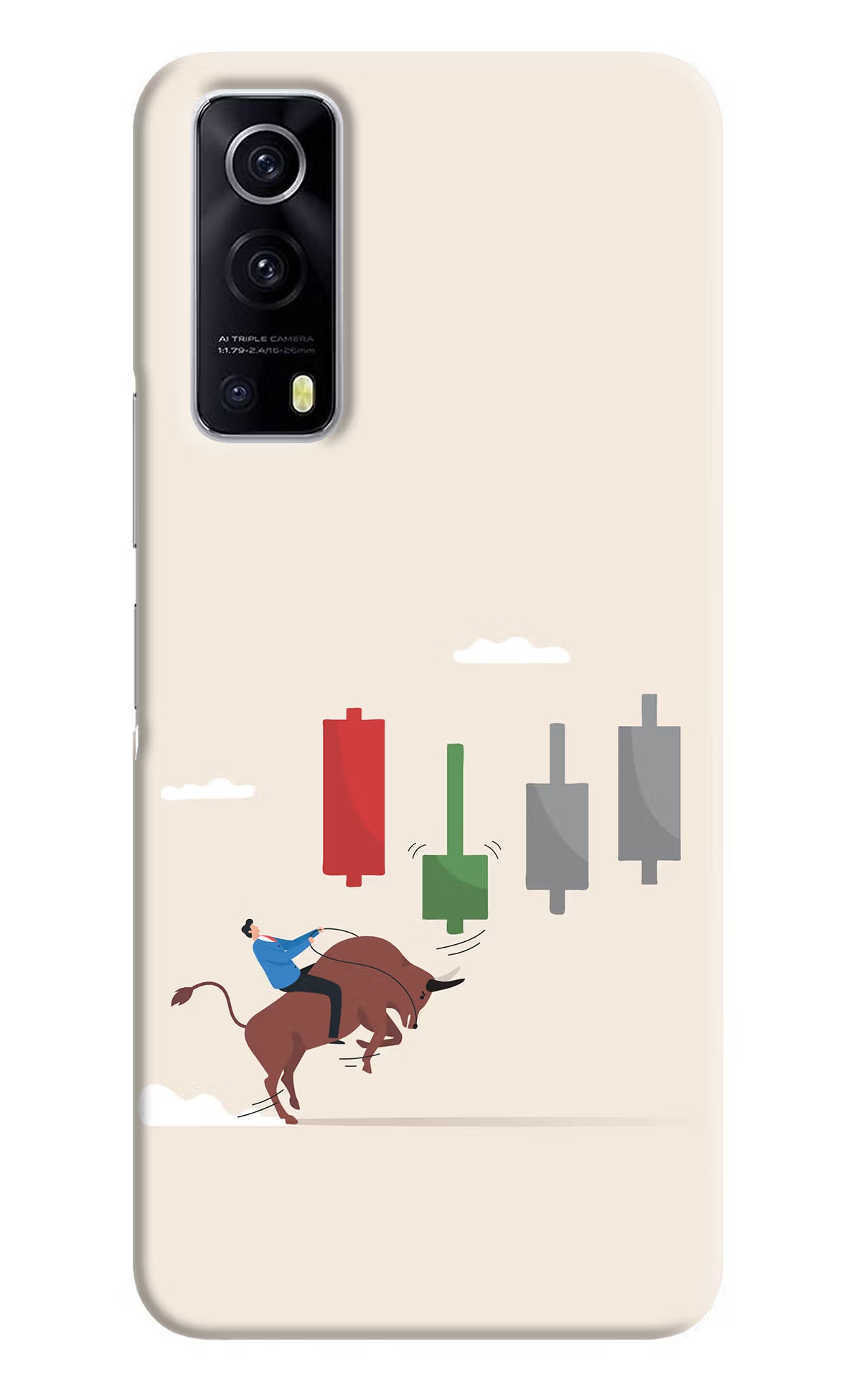 Bull Trading Momentum iQOO Z3 5G Hard Case Back Cover by Casekaro
