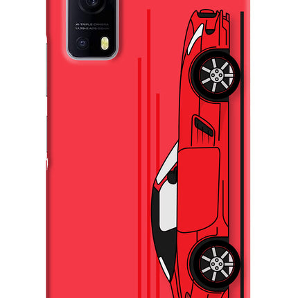 Red Velocity iQOO Z3 5G Hard Case Back Cover by Casekaro