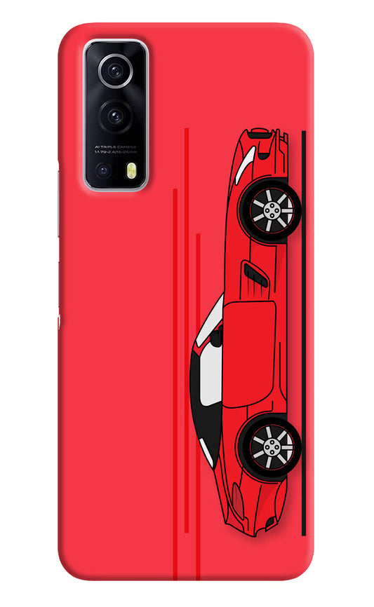 Red Velocity iQOO Z3 5G Hard Case Back Cover by Casekaro