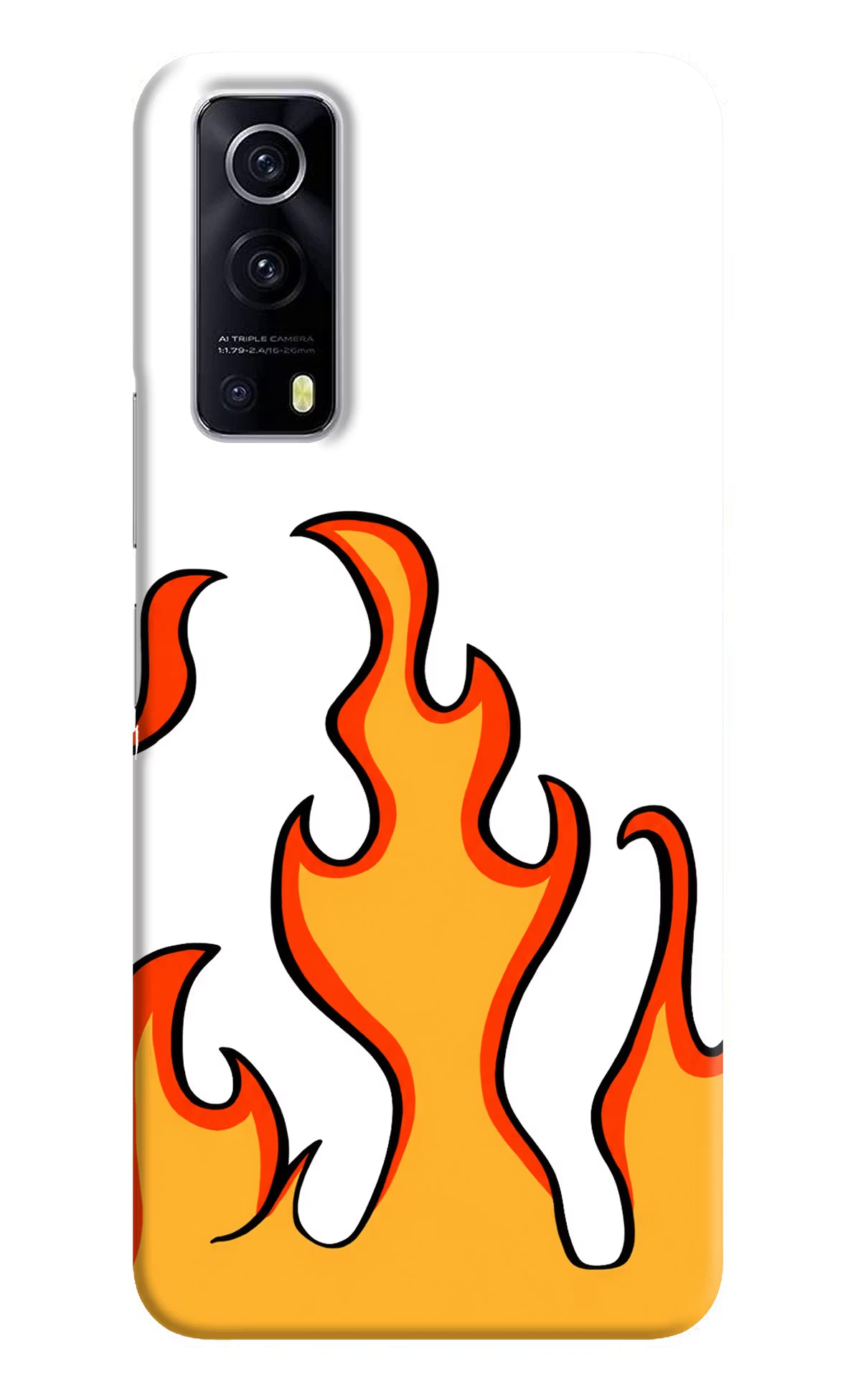 Fired Up – White iQOO Z3 5G Hard Case Back Cover by Casekaro