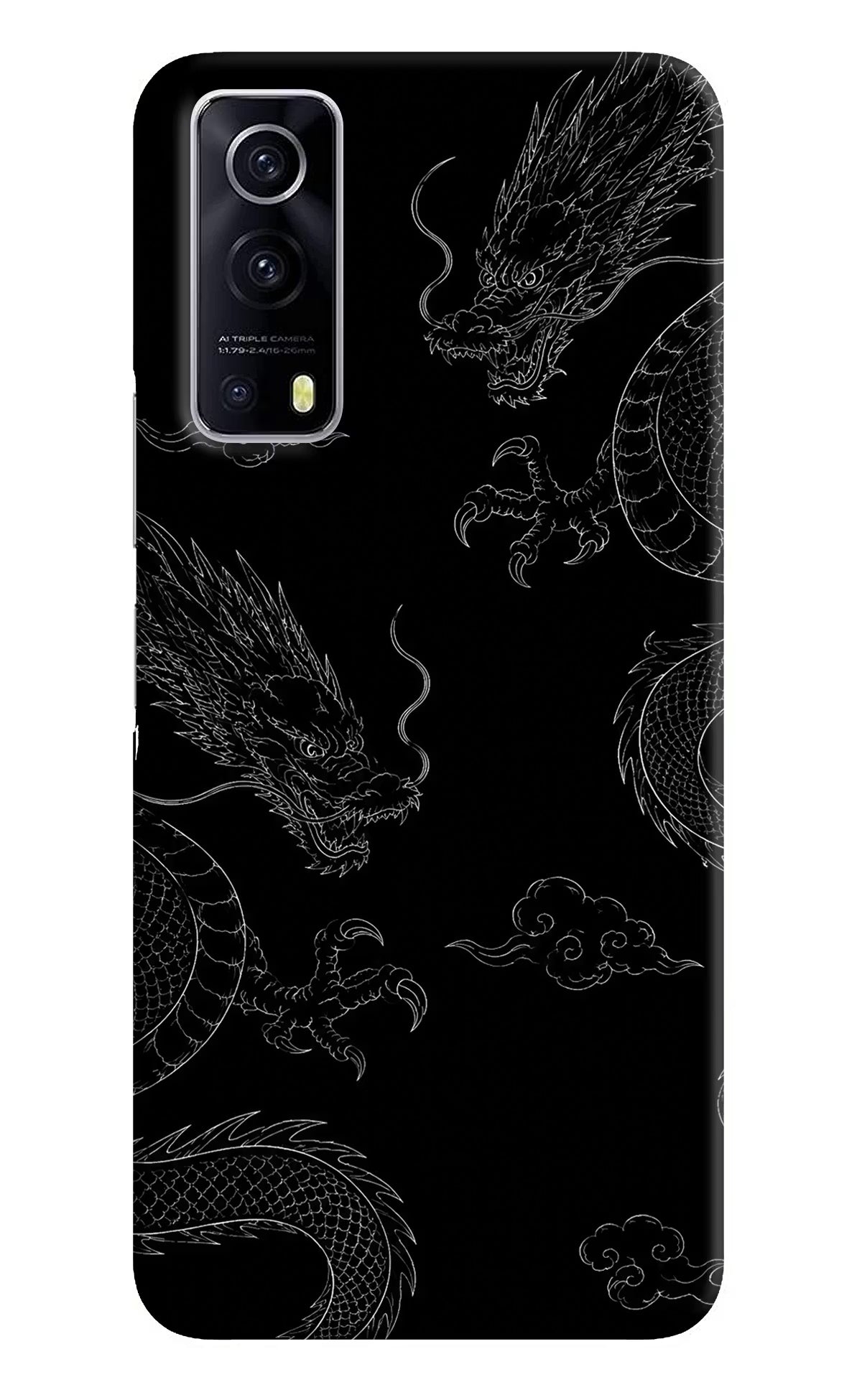 Twin Dragons iQOO Z3 5G Hard Case Back Cover by Casekaro