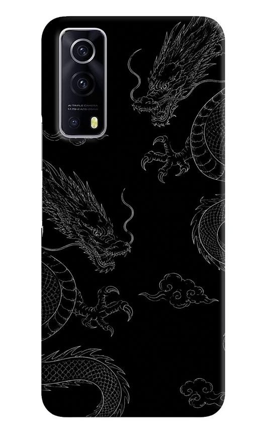 Twin Dragons iQOO Z3 5G Hard Case Back Cover by Casekaro