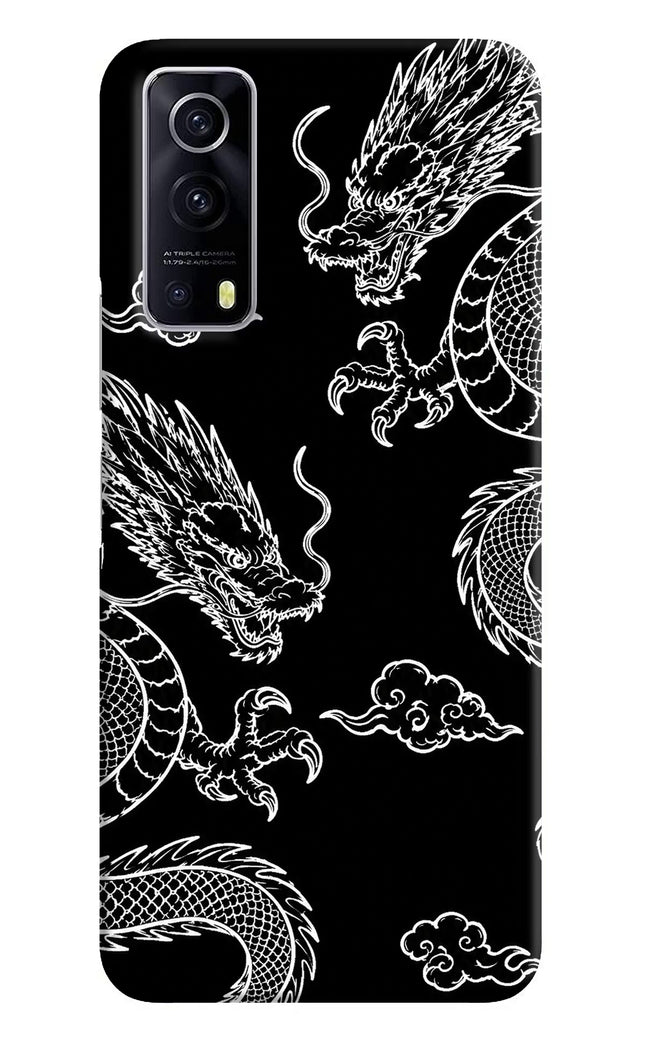 Twin Dragons iQOO Z3 5G Hard Case Back Cover by Casekaro