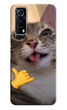 Silly Cat Call iQOO Z3 5G Hard Case Back Cover by Casekaro