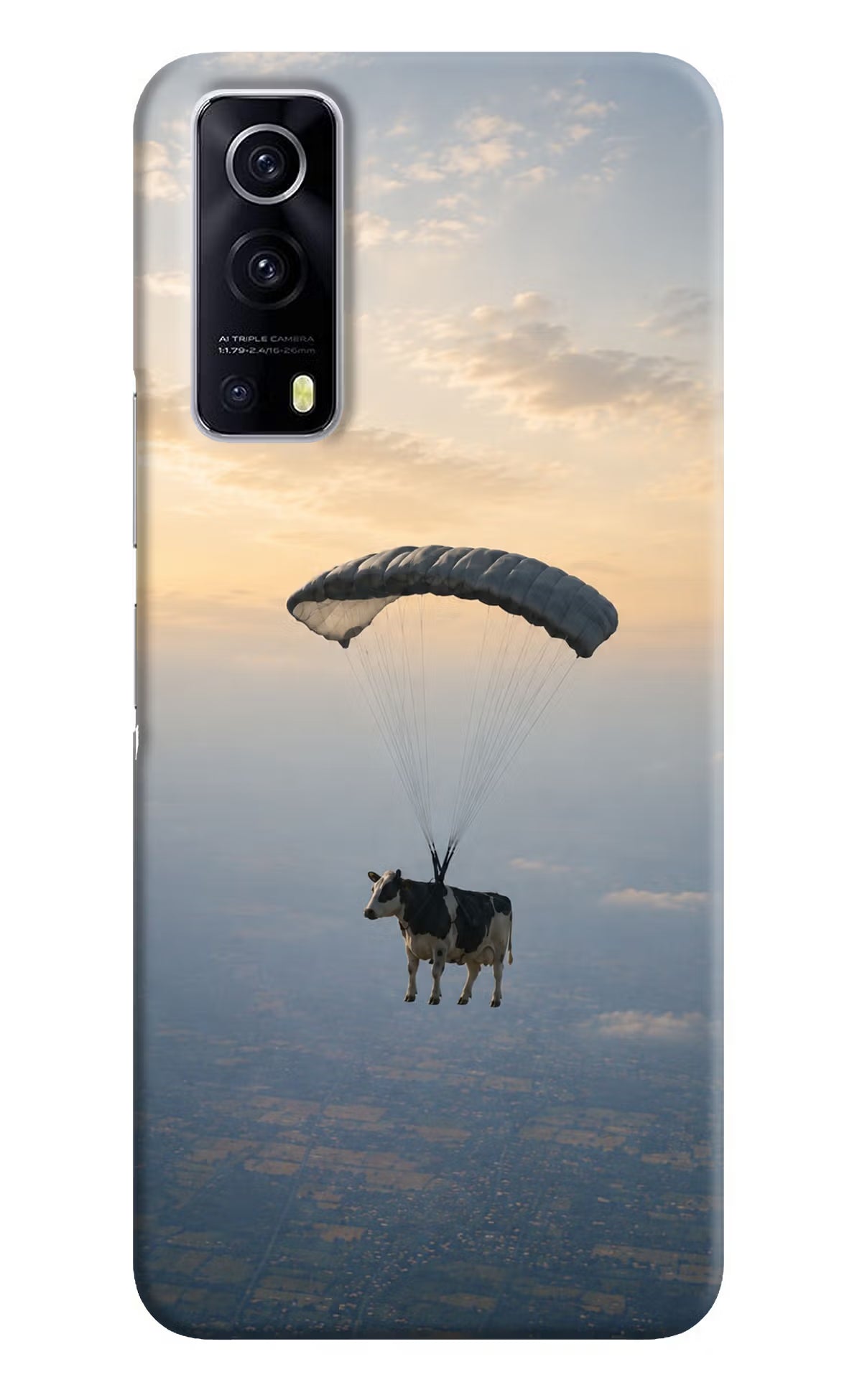 Skydiving Cow iQOO Z3 5G Back Cover