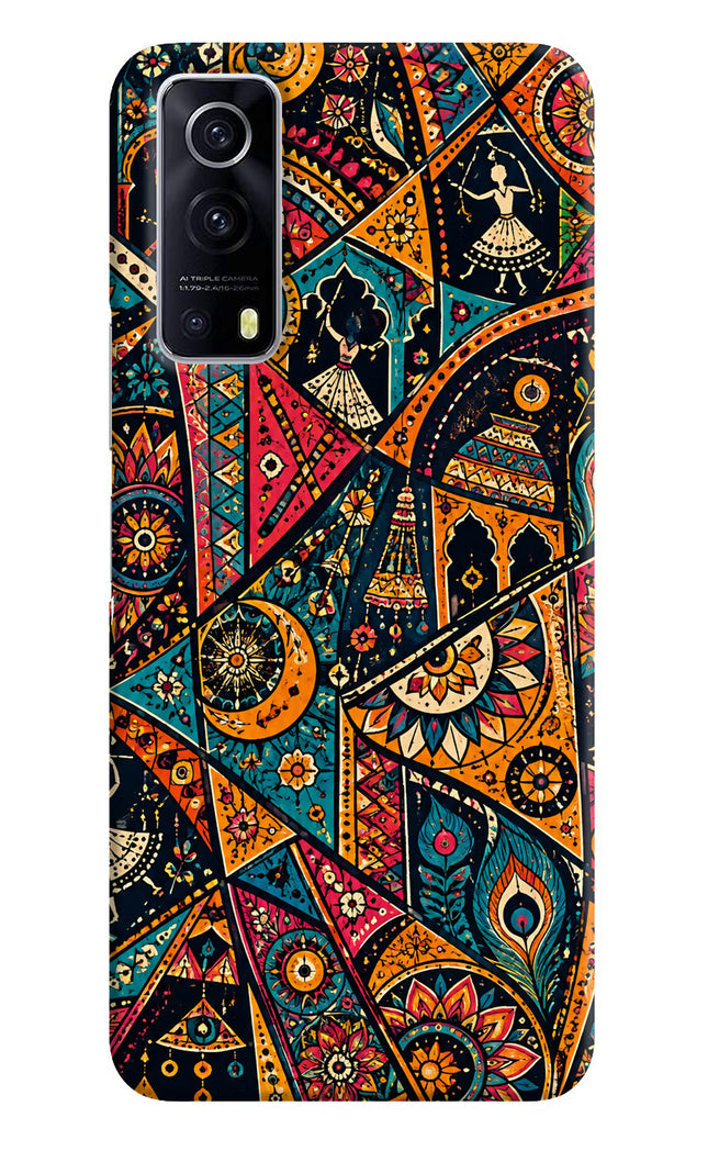 Folk Print iQOO Z3 5G Hard Case Back Cover by Casekaro