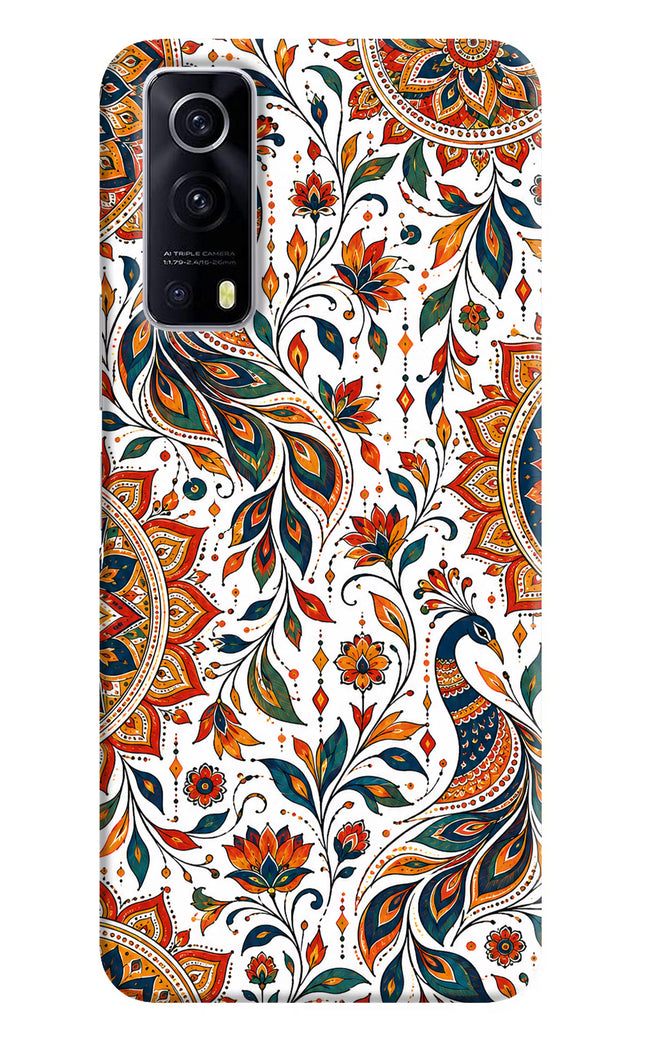 White Mayura iQOO Z3 5G Hard Case Back Cover by Casekaro