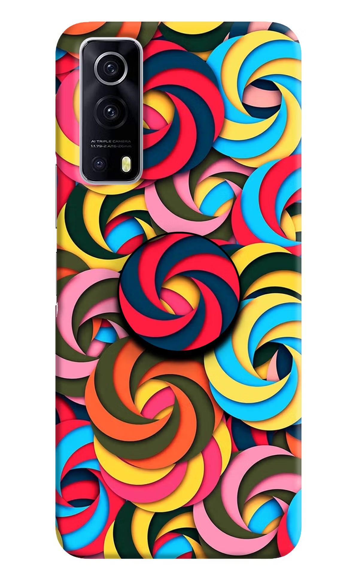 Spiral Pattern iQOO Z3 5G Pop Case by Casekaro