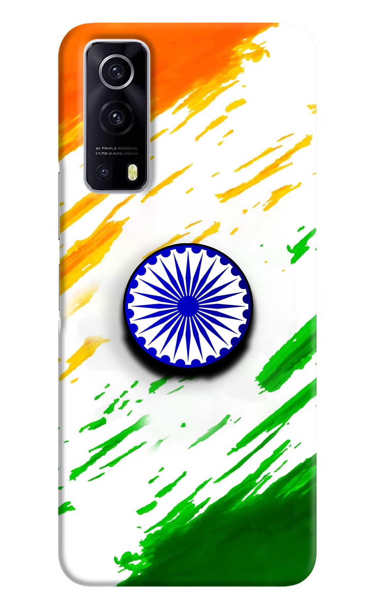 Indian Flag Ashoka Chakra iQOO Z3 5G Pop Case by Casekaro