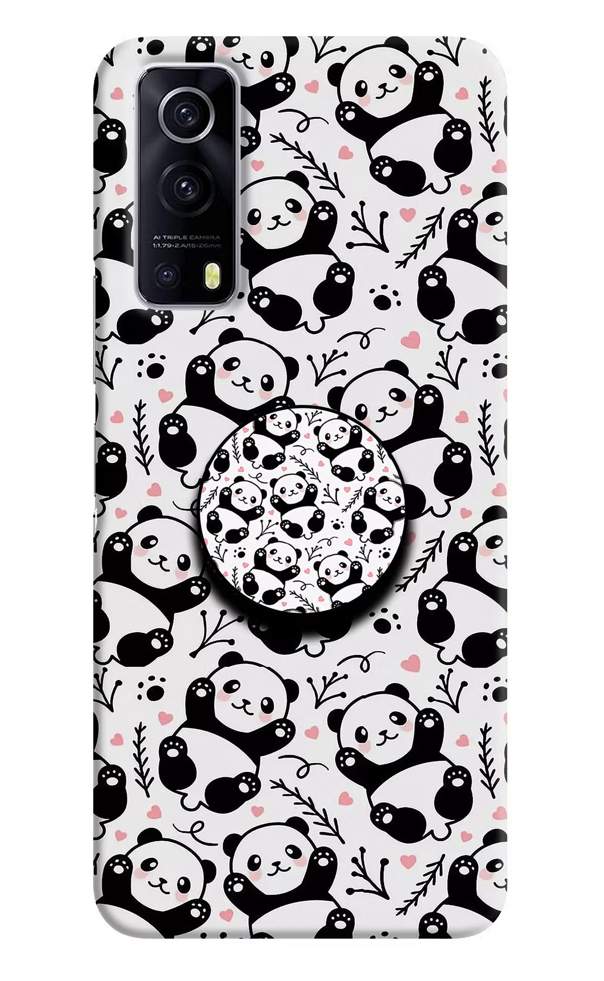Cute Panda iQOO Z3 5G Pop Case by Casekaro