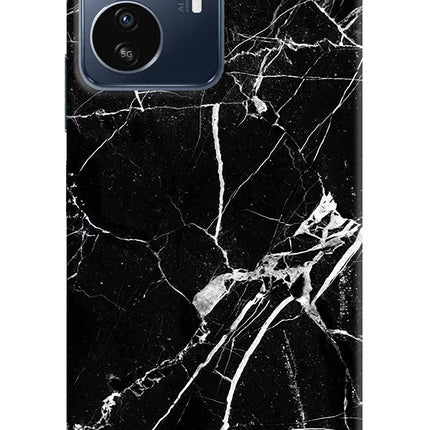 Black Marble Pattern IQOO Z6 Lite 5G Back Cover