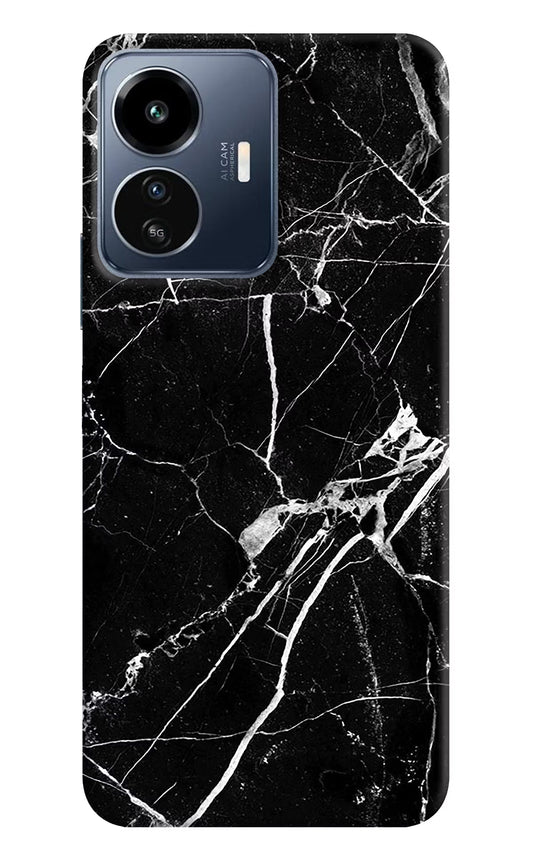 Black Marble Pattern IQOO Z6 Lite 5G Back Cover