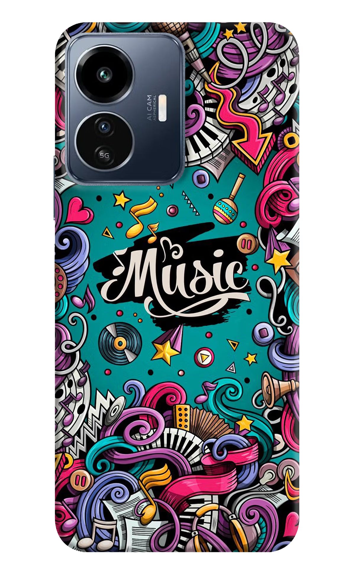 Music Graffiti IQOO Z6 Lite 5G Back Cover