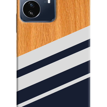 Blue and white wooden IQOO Z6 Lite 5G Back Cover