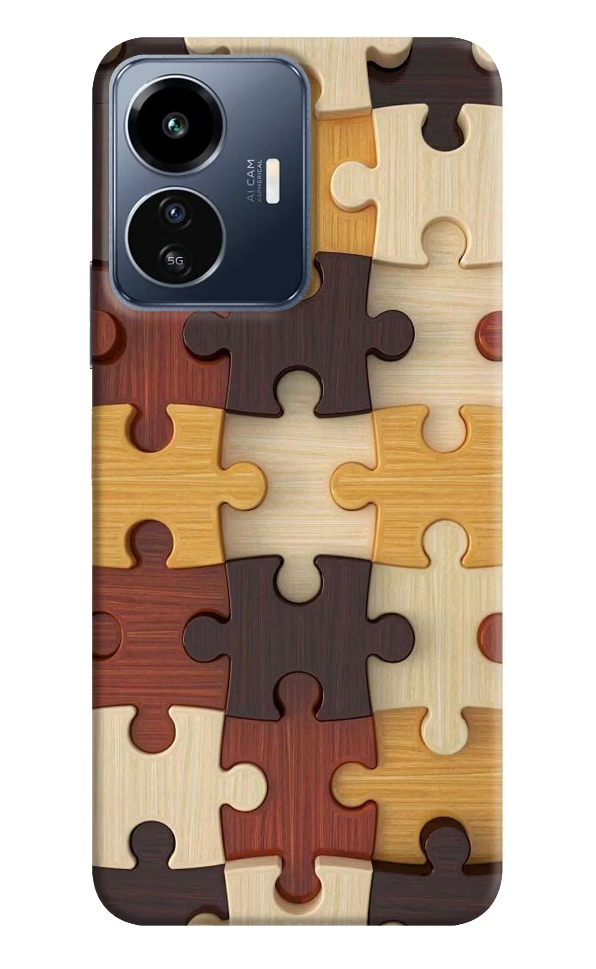 Wooden Puzzle IQOO Z6 Lite 5G Back Cover