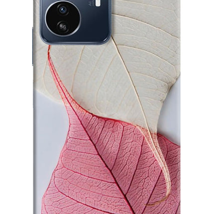 White Pink Leaf IQOO Z6 Lite 5G Back Cover