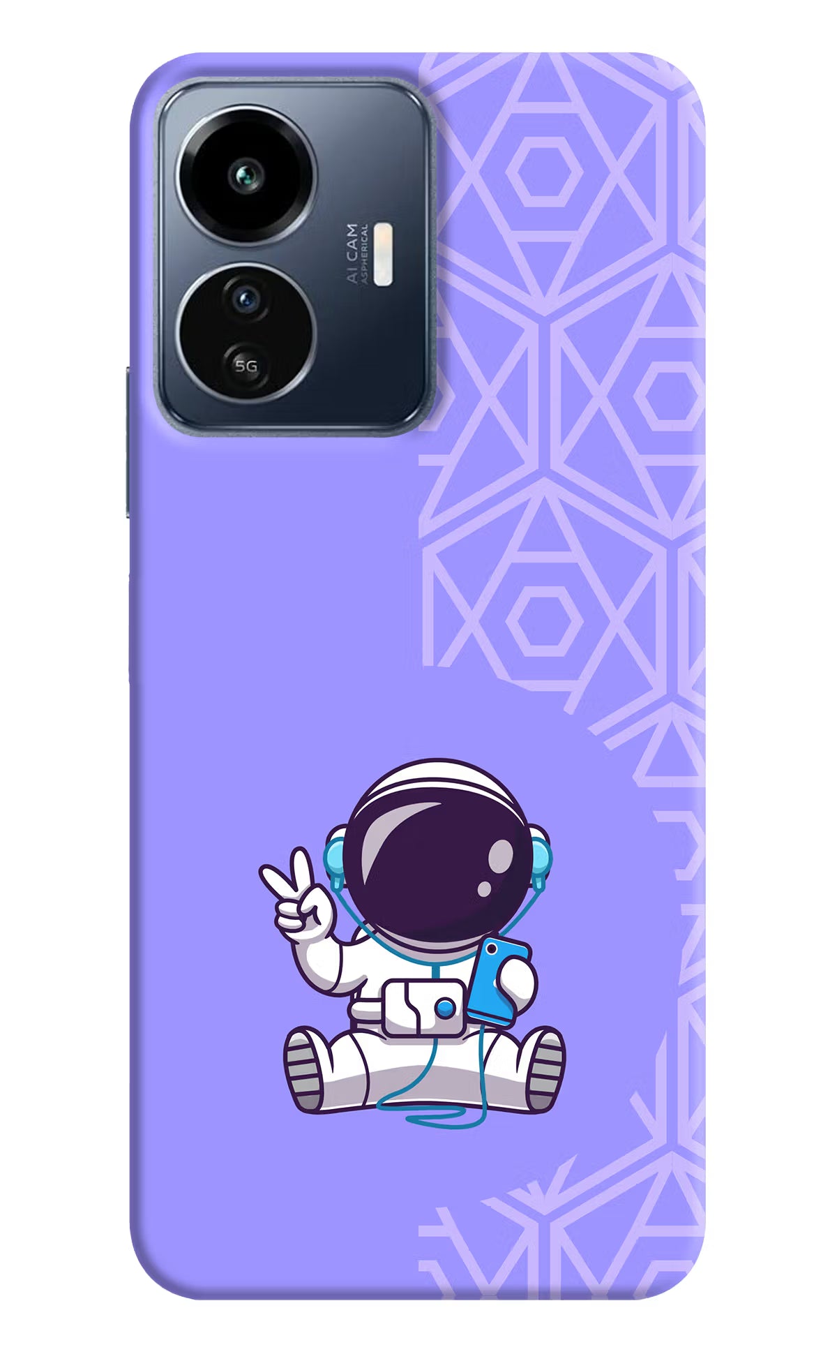 Cute Astronaut Chilling IQOO Z6 Lite 5G Back Cover