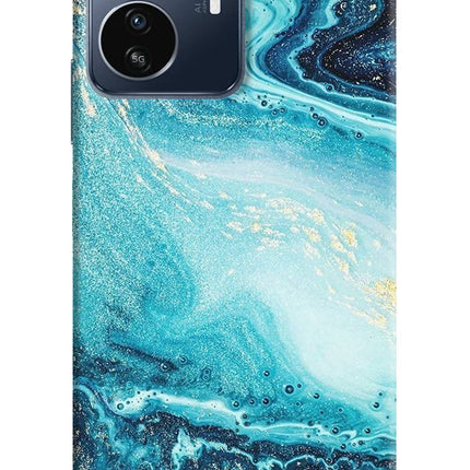 Blue Glitter Marble IQOO Z6 Lite 5G Back Cover