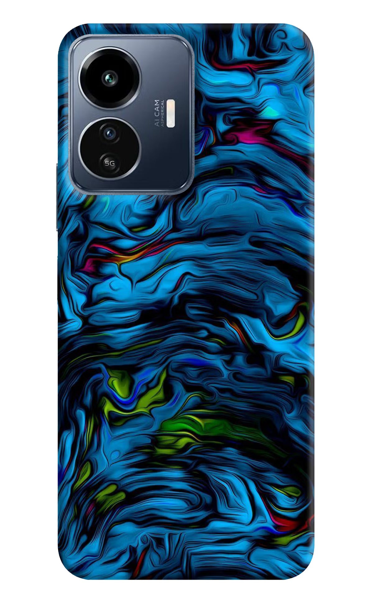 Dark Blue Abstract IQOO Z6 Lite 5G Back Cover