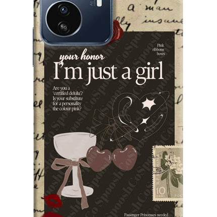 I am just a girl IQOO Z6 Lite 5G Back Cover