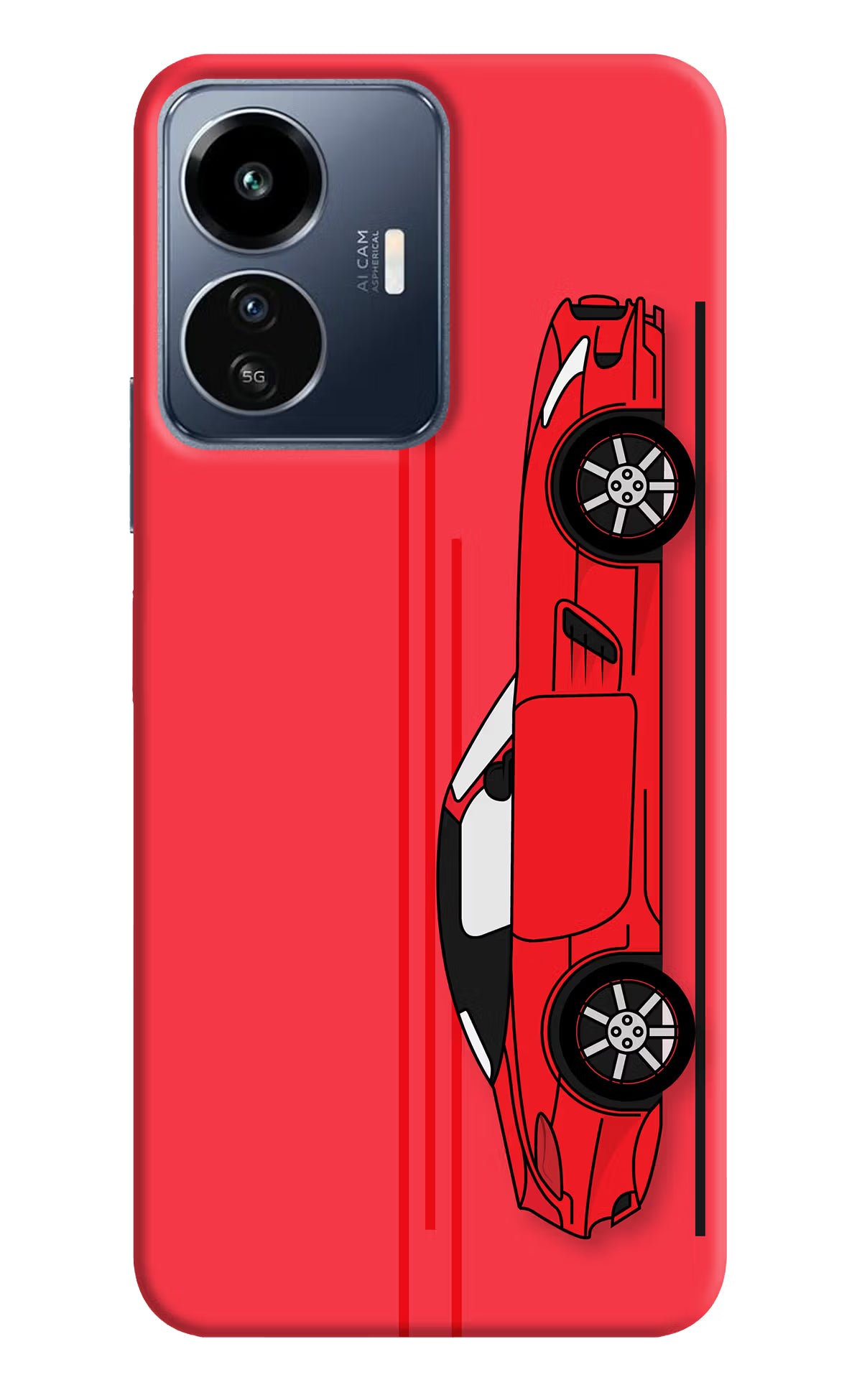 Red Velocity IQOO Z6 Lite 5G Back Cover