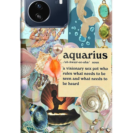 Aquarius Zodiac IQOO Z6 Lite 5G Hard Case Back Cover by Casekaro