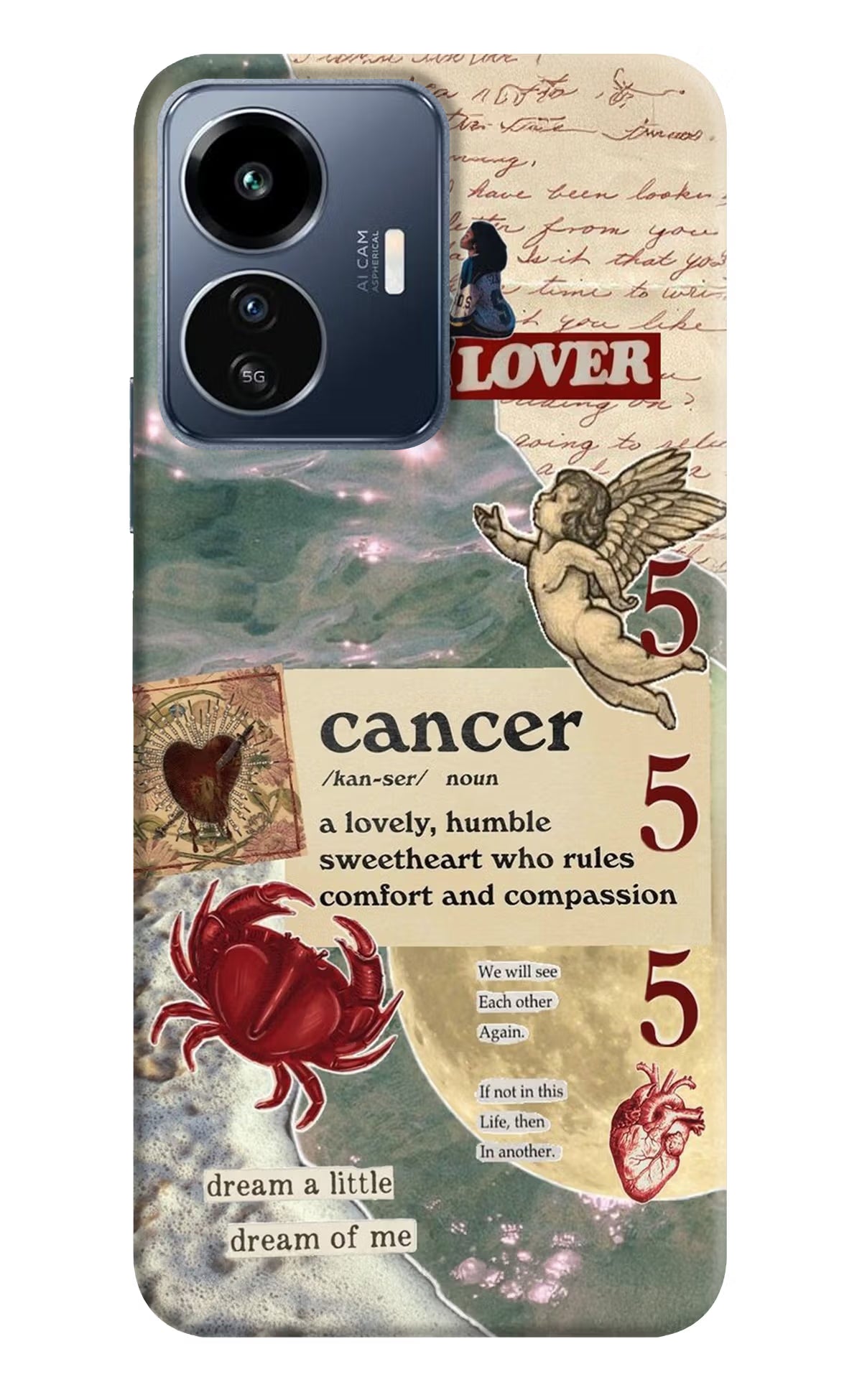 Cancer Zodiac IQOO Z6 Lite 5G Hard Case Back Cover by Casekaro