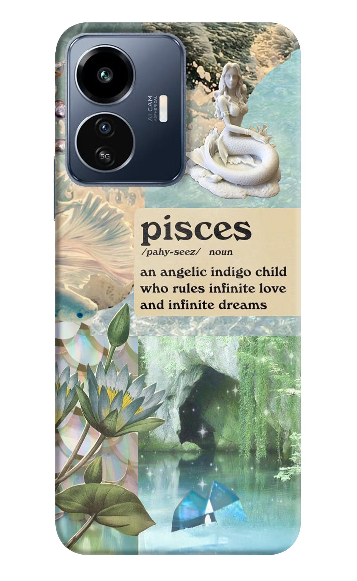 Pisces Zodiac IQOO Z6 Lite 5G Hard Case Back Cover by Casekaro