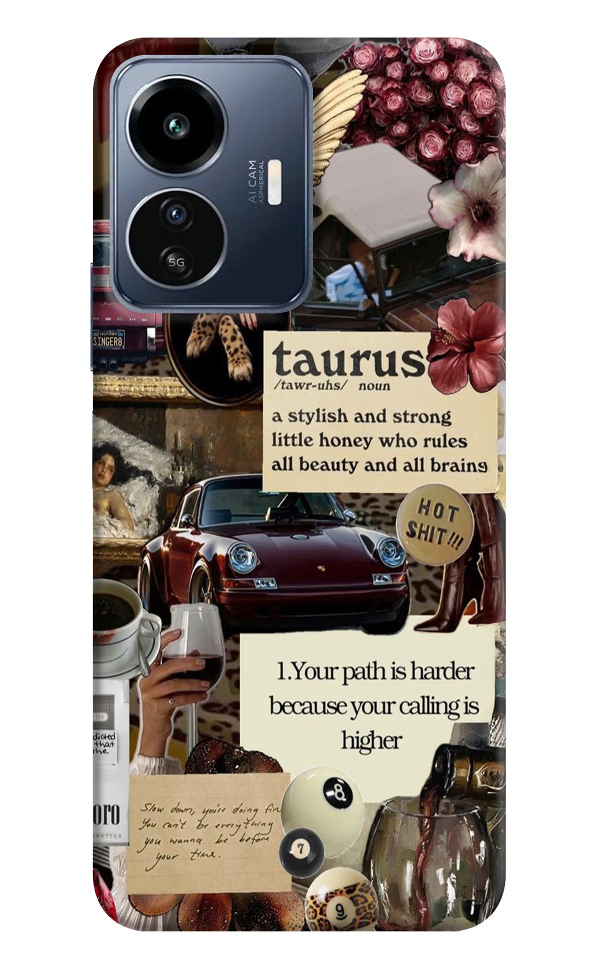 Taurus Zodiac IQOO Z6 Lite 5G Hard Case Back Cover by Casekaro