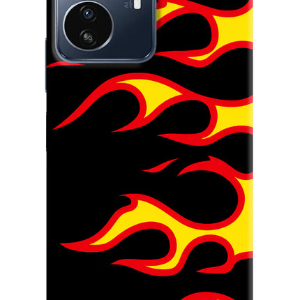 Side Sweep Flames IQOO Z6 Lite 5G Hard Case Back Cover by Casekaro