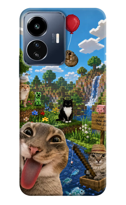 Minecraft Cat Chaos IQOO Z6 Lite 5G Hard Case Back Cover by Casekaro