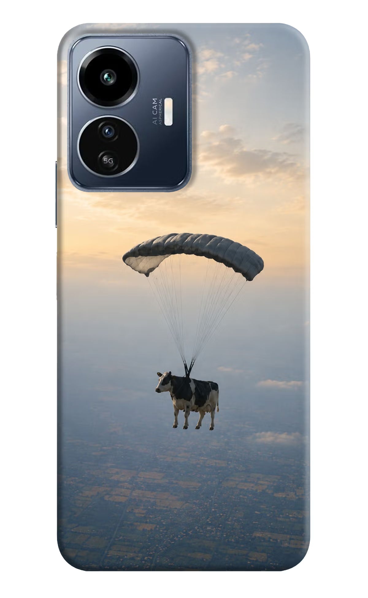 Skydiving Cow IQOO Z6 Lite 5G Back Cover
