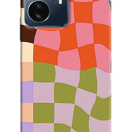 Wavy Grid IQOO Z6 Lite 5G Hard Case Back Cover by Casekaro