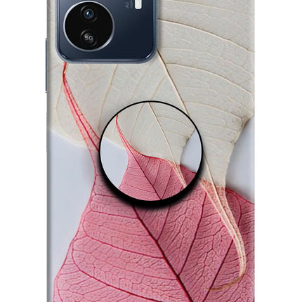 White Pink Leaf IQOO Z6 Lite 5G Pop Case