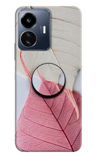 White Pink Leaf IQOO Z6 Lite 5G Pop Case