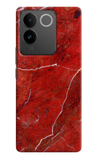 Red Marble Design IQOO Z7 Pro 5G Hard Case Back Cover by Casekaro
