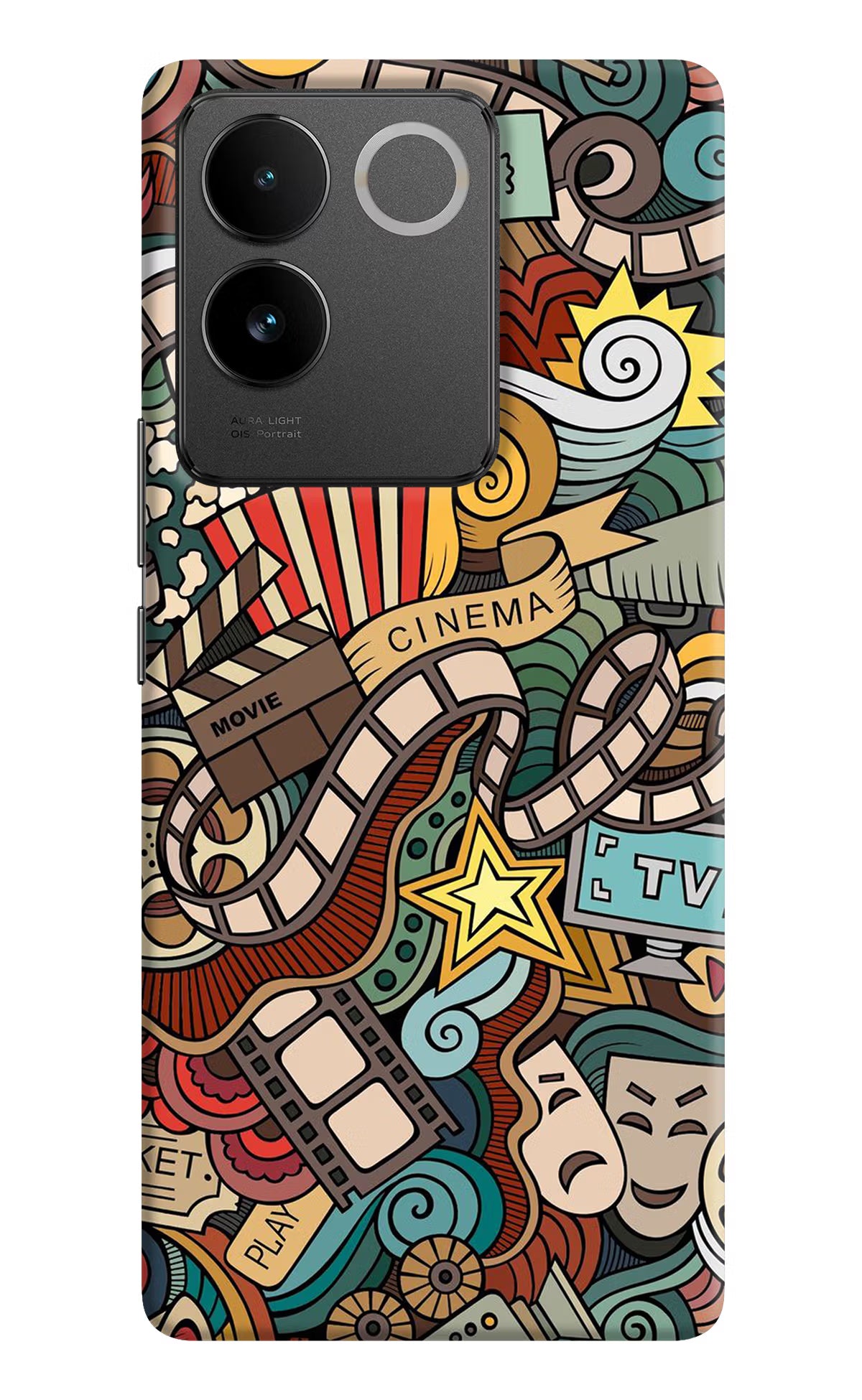 Cinema Abstract IQOO Z7 Pro 5G Hard Case Back Cover by Casekaro