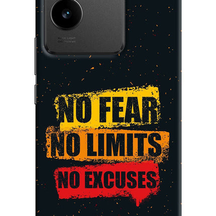 No Fear No Limits No Excuse IQOO Z7 Pro 5G Hard Case Back Cover by Casekaro