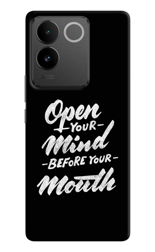 Open Your Mind Before Your Mouth IQOO Z7 Pro 5G Hard Case Back Cover by Casekaro