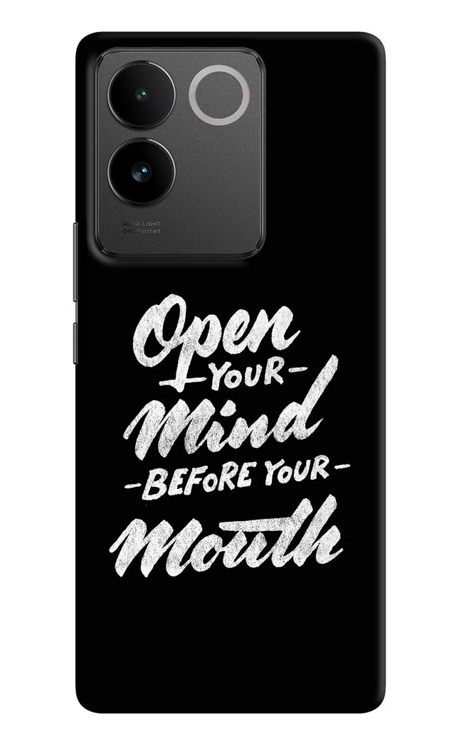 Open Your Mind Before Your Mouth IQOO Z7 Pro 5G Hard Case Back Cover by Casekaro