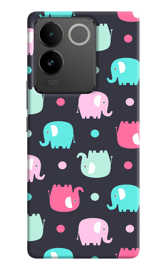 Elephants IQOO Z7 Pro 5G Hard Case Back Cover by Casekaro
