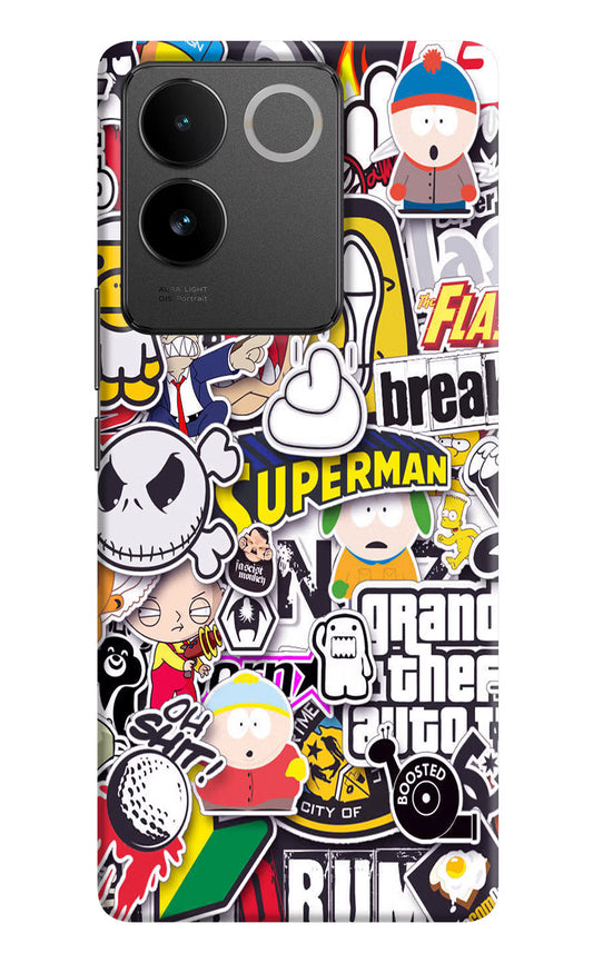 Sticker Bomb IQOO Z7 Pro 5G Hard Case Back Cover by Casekaro