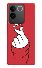 Korean Love Sign IQOO Z7 Pro 5G Hard Case Back Cover by Casekaro
