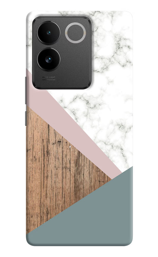 Marble wood Abstract IQOO Z7 Pro 5G Hard Case Back Cover by Casekaro